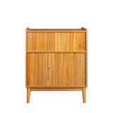 ZUN Farmhouse Sideboard Buffet Accent Storage Cabinet, with Rattan Doors and drawers, for Hallway, W33165358