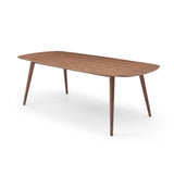 ZUN 86.61inch Modern mid-Century Dining Table Rectangular Table Walnut Color W876124440