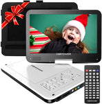 ZUN DBPOWER 12" Portable DVD Player with 5-Hour Rechargeable Battery, 10" Swivel Display Screen, SD/ USB 16254246