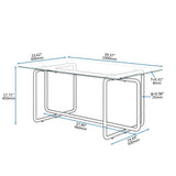 ZUN Modern Tempered Glass Tea Table Coffee Table, Table for Living Room,Transparent W24181014