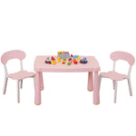 ZUN Kids Table and Chair Set, 3 Piece Toddler Table and Chair Set, Plastic Children Activity Tablefor W1859113383