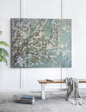 ZUN 18.5" x 59" Saison White Cherry Blossom Canvas Print, Wall Decor for Living Room Bedrrom Entryway W2078130318