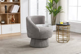 ZUN 360 Degree Swivel Cuddle Barrel Accents, Round Armchairs with Wide Upholstered, Fluffy Fabric W395102763