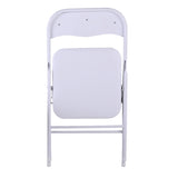 ZUN Folding and Stackable Chair Set, 5 Pack for Wedding, Picnic, Fishing and Camping, White W2181P147706