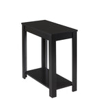 ZUN Contemporary Chairside Table with Open Bottom Shelf 1Pc Side Table Black Finish Flat Table Top Solid B011119815