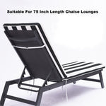 ZUN Outdoor Lounge Chair Cushion Replacement Patio Funiture Seat Cushion Chaise Lounge 00256390
