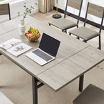 ZUN Folding Dining Table, 1.2 inches thick table top, for Dining Room, Living Room, Grey, 63.2'' L x W1162104707