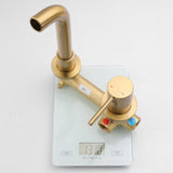 ZUN Wall Mount Faucet for Bathroom Sink or Bathtub, Single Handle 3 Holes Brass Rough-in Valve Included, W1083P154747