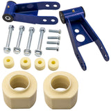 ZUN Level Lift Kit Front 3'' Rear 2'' Shackle for Jeep Cherokee XJ 4X4 4WD 1984-2001 41069211