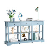 ZUN Console Sofa Table with Ample Storage, Retro Kitchen Buffet Cabinet Sideboard with Open Shelves and 10858444