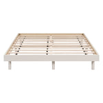 ZUN Modern Design Full Floating Platform Bed Frame for White Washed Color W697123291