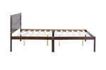 ZUN Full Size Bed, Wood Platform Bed Frame with Headboard For Kids, Slatted, Dark Walnut W1998121939