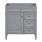 ZUN 30'' Bathroom Vanity without Top Sink, Modern Bathroom Storage Cabinet with 2s and a Tip-out WF316721AAE