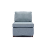 ZUN Modern Fabric Linen Middle Module for Modular Sofa Sectional Sofa Couch Accent Armless Chair, W1439118854