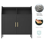 ZUN Metal Buffet Sideboard Cabinet with Storage,Storage Cabinet Modern Sideboard Buffet Table with Doors W1666115241