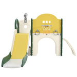 ZUN Kids Slide Playset Structure 7 in 1, Freestanding Spaceship Set with Slide, Arch Tunnel, Ring Toss PP319756AAL