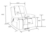 ZUN Electric Power Recliner Chair With Massage For Elderly ,Remote Control Multi-function Lifting, W1203126314
