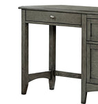 ZUN Transitional Styled Cool Gray Finish 1pc Writing Desk with 2x Drawers 1 Keyboard Tray Home B01166420