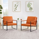 ZUN Lounge, living room, office or the reception area PVC leather accent arm chair with Extra thick W135958340