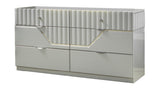 ZUN Da Vinci Modern Style 6- Drawer Dresser Made with Wood in Gray B009P155260