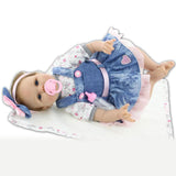 ZUN 22" Beautiful Simulation Baby Girl Reborn Baby Doll in Skirt 57074603