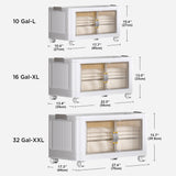 ZUN Joybos® Stackable Storage Bins with Lids and Doors 16 Gallon 2 layer 01108342