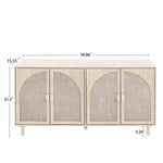 ZUN 4 Door Cabinet, Suitable for Bedroom, Living Room, Study W688134377