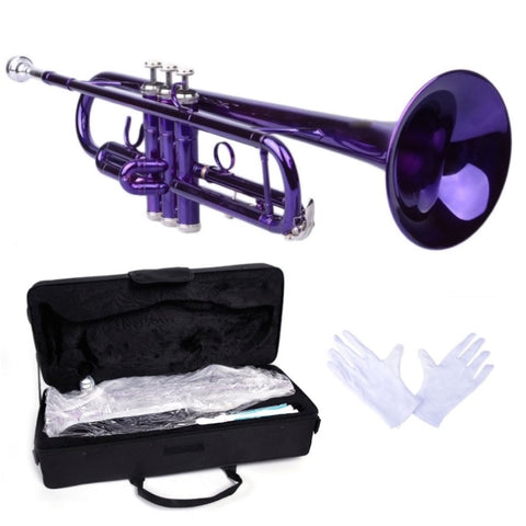 ZUN Brass B Flat Trumpet Violet 49146552
