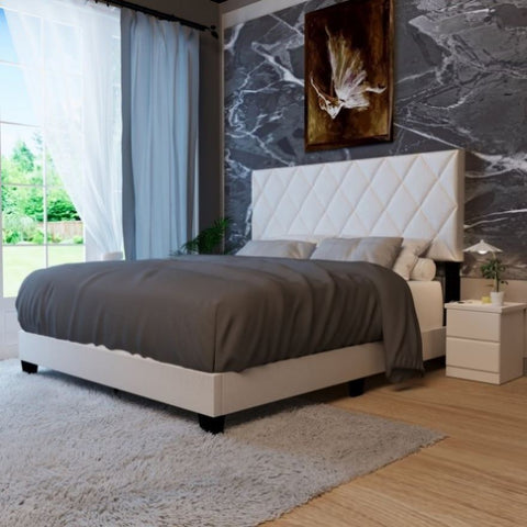 ZUN WHITE QUEEN SIZE ADJUSTABLE UPHOLSTERED BED FRAME AMERICAN SIMPLE AND VERSATILE STYLE,SUITABLE FOR W1867P143802