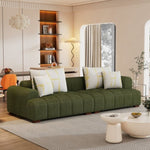 ZUN 103.9" Modern Couch Corduroy Fabric Comfy Sofa with Rubber Wood Legs, 4 Pillows for Living Room, WF309991AAF