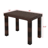 ZUN Bar Table Brown Gradient （ONLY table） 07380505