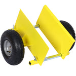 ZUN 600lb Panel Dolly , 10in. Pneumatic Wheels,yellow 50837911
