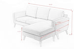 ZUN 3020 L-shaped sofa with footrests can be left and right interchangeable plus double armrests 84.6" W127863307