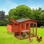 ZUN Wooden Chicken Coop,Waterproof Outdoor Large Chicken House for 4 Chickens, with a Removable W1625137504