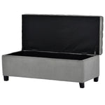 ZUN U-stye Upholstered Flip Top Storage Bench with Button Tufted Top WF280924AAE