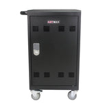 ZUN Mobile Charging Cart and Cabinet for Tablets Laptops 30-Device With Combination Lock--Black W110258997