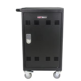 ZUN Mobile Charging Cart and Cabinet for Tablets Laptops 30-Device With Combination Lock--Black W110258997