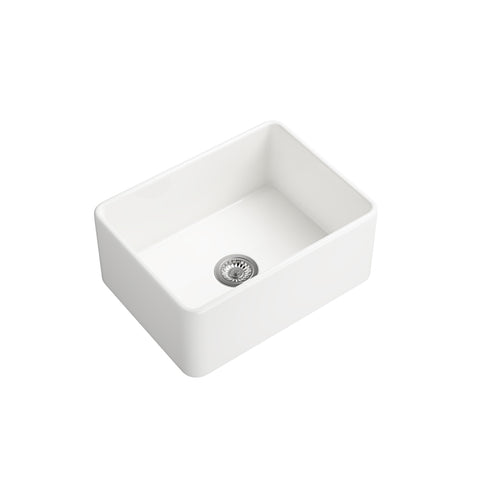ZUN Farmhouse/Apron Front White Ceramic Kitchen Sink W127290267