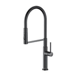 ZUN Single Handle Pull Down Sprayer Kitchen Faucet with Advanced Spray, Pull Out Spray Wand in Matte W1626130670