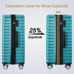 ZUN Luggage Expandable 3 Piece Sets ABS Spinner Suitcase Built-In TSA lock 20 inch 24 inch 28 inch PP303286AAF
