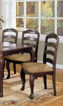 ZUN Transitional Contemporary Dark Walnut Finish Set of 2pc Dining Chairs Solid wood Kitchen Dining Room B011P143323