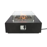 ZUN Living Source International Concrete/Glass Propane/Natural Gas Fire Pit Table B120141808