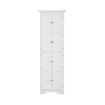 ZUN Tall Storage Cabinet with Doors and 4 Shelves for Living Room, Kitchen, Office, Bedroom, Bathroom, W1693111249