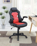 ZUN Office Chair Upholstered 1pc Comfort Chair Relax Gaming Office Chair Work Black And Red Color HS00F1691-ID-AHD