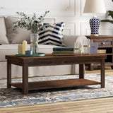 ZUN Bridgevine Home Sausalito 48" Coffee Table, No Assembly Required, Whiskey Finish B108P160191