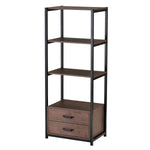 ZUN Home Office-Tier Bookshelf, Simple Industrial Bookcase Standing Shelf Unit Storage Organizer with 69829556
