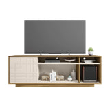 ZUN Techni Mobili Contemporary TV Stand for TVs Up to 70in, Oak B031P154885