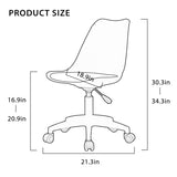 ZUN Modern Home Office Desk Chairs, Adjustable 360 &deg;Swivel Chair Engineering Plastic Armless Swivel W115155827