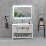 ZUN 48 x 36 Inch LED Mirror Bathroom Vanity Mirrors with Lights, Wall Mounted Anti-Fog Memory Large 11754489