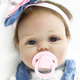 ZUN 22" Beautiful Simulation Baby Girl Reborn Baby Doll in Skirt 57074603
